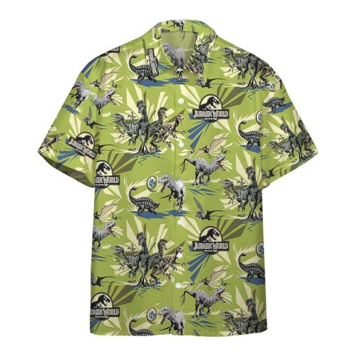 Gearhumans 3D J.P Jungle Rules Dinosaur Custom Hawaiian Shirt