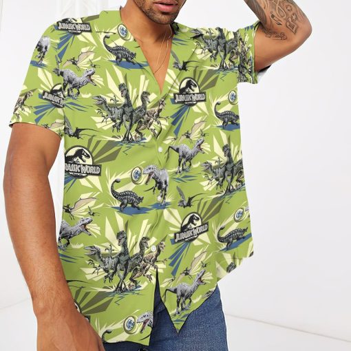 Gearhumans 3D J.P Jungle Rules Dinosaur Custom Hawaiian Shirt - Image 3