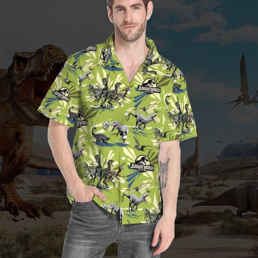 Gearhumans 3D J.P Jungle Rules Dinosaur Custom Hawaiian Shirt - Image 6