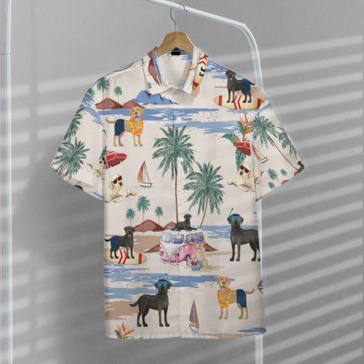 Gearhumans 3D Labrador Retriever Summer Beach Retro Custom Hawaiian Shirt - Image 7