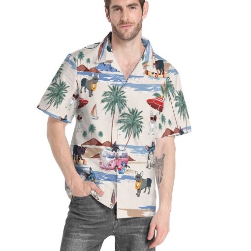 Gearhumans 3D French Bulldog Summer Beach Retro Custom Hawaiian Shirt 4 Gearhumans 3D French Bulldog Summer Beach Retro Custom Hawaiian Shirt - Image 4