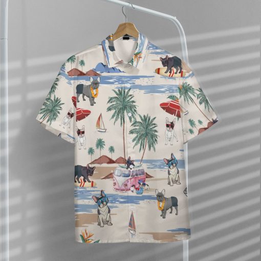 Gearhumans 3D French Bulldog Summer Beach Retro Custom Hawaiian Shirt 7 Gearhumans 3D French Bulldog Summer Beach Retro Custom Hawaiian Shirt - Image 7