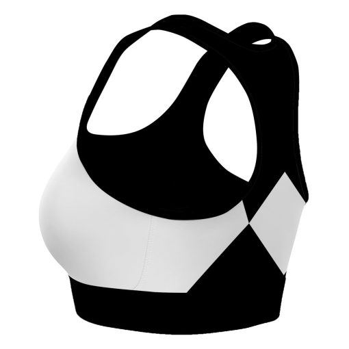 Gearhumans 3D Mighty Morphin Black Power Ranger Custom Sport Bra - Image 4