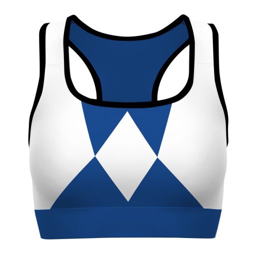 Gearhumans 3D Mighty Morphin Blue Power Ranger Custom Sport Bra