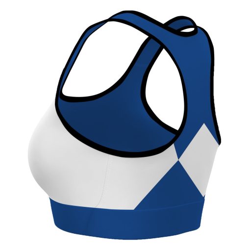 Gearhumans 3D Mighty Morphin Blue Power Ranger Custom Sport Bra