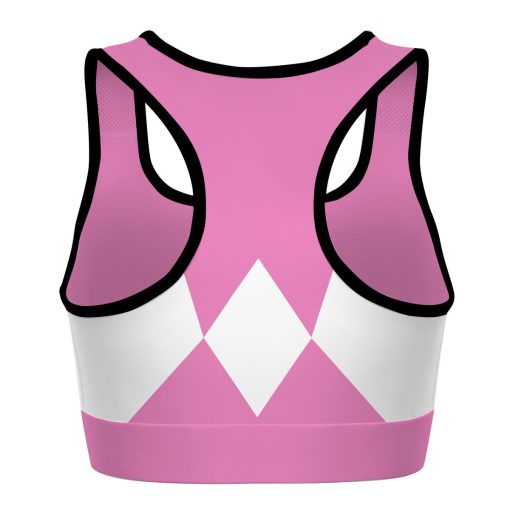 Gearhumans 3D Mighty Morphin Pink Power Ranger Custom Sport Bra - Image 2