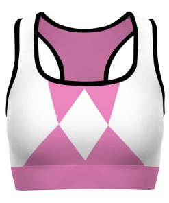 Gearhumans 3D Mighty Morphin Pink Power Ranger Custom Sport Bra
