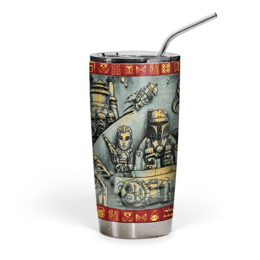 Gearhumans 3D S.W The Book of Boba Fett Custom Tumbler