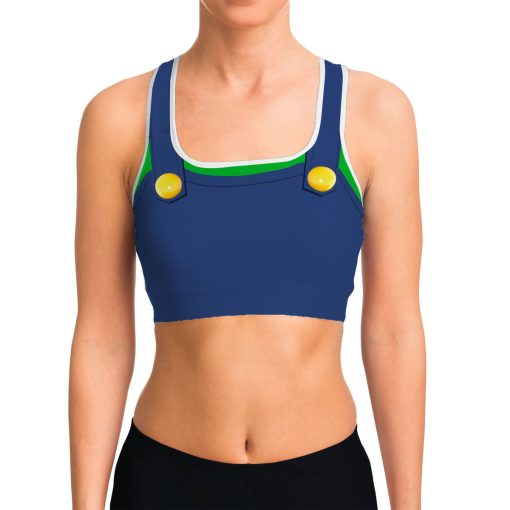 Gearhumans 3D Mario Luigi Custom Sport Bra