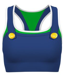 Gearhumans 3D Mario Luigi Custom Sport Bra