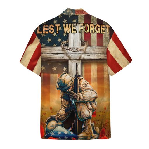 Gearhumans 3D Memorial Day Lest We Forget Veteran Custom Hawaiian Shirt - Image 2