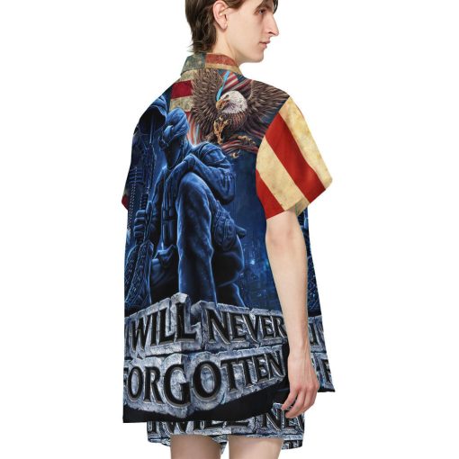 Gearhumans 3D Memorial Day You Will Never Be Forgotten Veteran Custom Hawaiian Shirt - Image 4