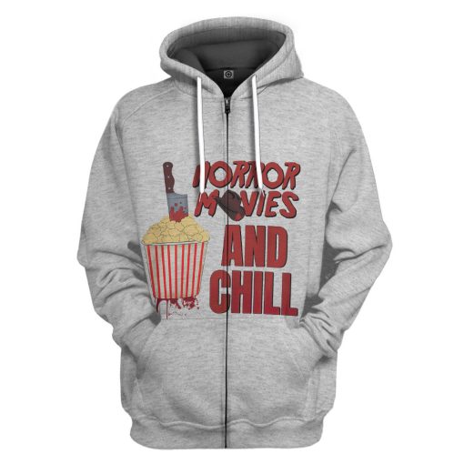 Gearhumans 3D Horror Movies And Chill Custom Tshirt Hoodie Apparel - Image 5