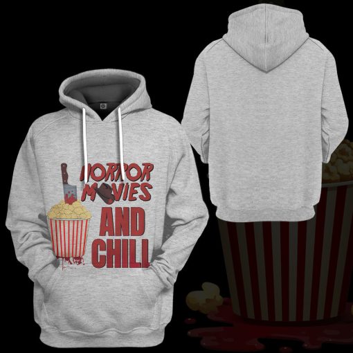 Gearhumans 3D Horror Movies And Chill Custom Tshirt Hoodie Apparel - Image 13