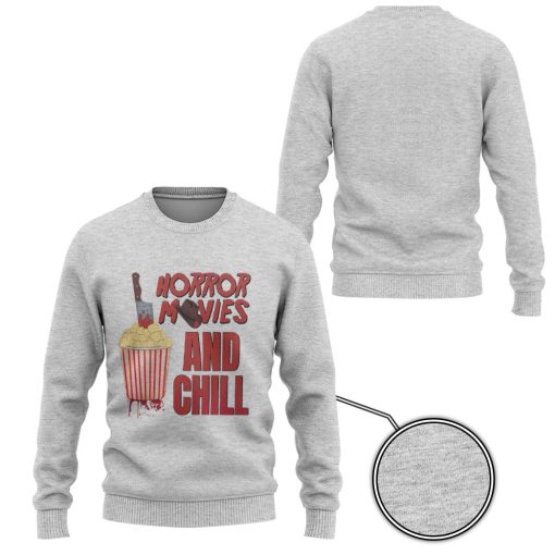 Gearhumans 3D Horror Movies And Chill Custom Tshirt Hoodie Apparel - Image 7