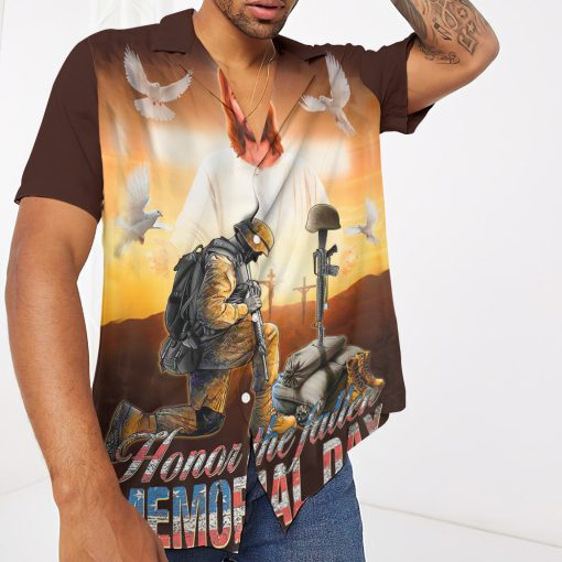Gearhumans 3D Memorial Day Honor The Fallen Veteran Custom Hawaiian Shirt