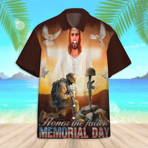 Gearhumans 3D Memorial Day Honor The Fallen Veteran Custom Hawaiian Shirt