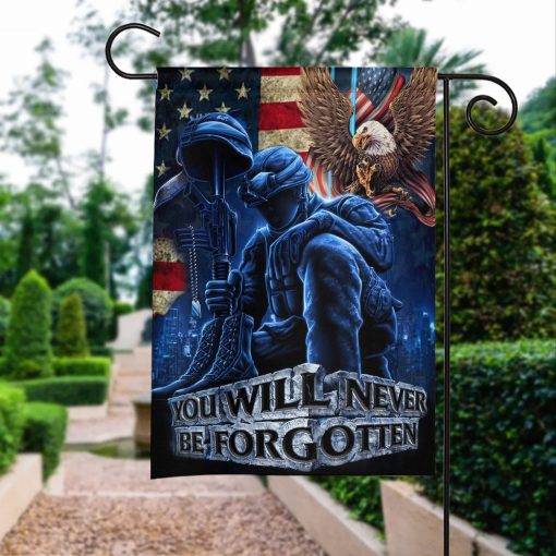 Gearhumans 3D Memorial Day You Will Never Be Forgotten Veteran Custom Flag - Image 2