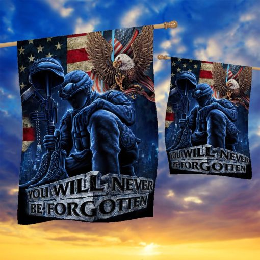 Gearhumans 3D Memorial Day You Will Never Be Forgotten Veteran Custom Flag - Image 3