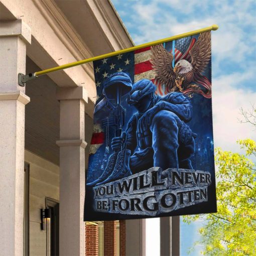 Gearhumans 3D Memorial Day You Will Never Be Forgotten Veteran Custom Flag - Image 5