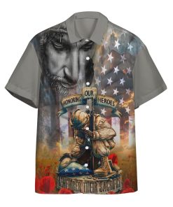 Gearhumans 3D Memorial Day Remember Their Sacrifice Veteran Custom Hawaiian Shirt