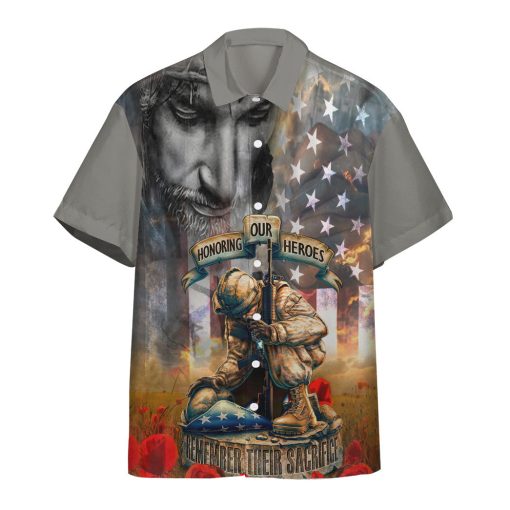 Gearhumans 3D Memorial Day Remember Their Sacrifice Veteran Custom Hawaiian Shirt