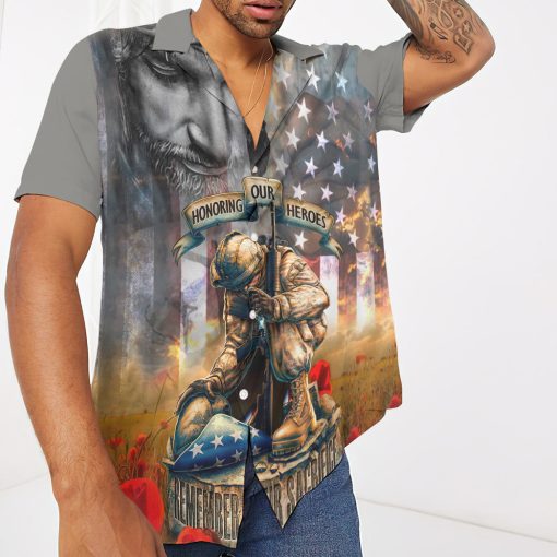 Gearhumans 3D Memorial Day Remember Their Sacrifice Veteran Custom Hawaiian Shirt - Image 3