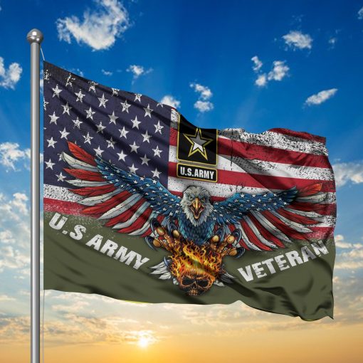 Gearhumans 3D Memorial Day US Army Veteran Custom Flag - Image 3