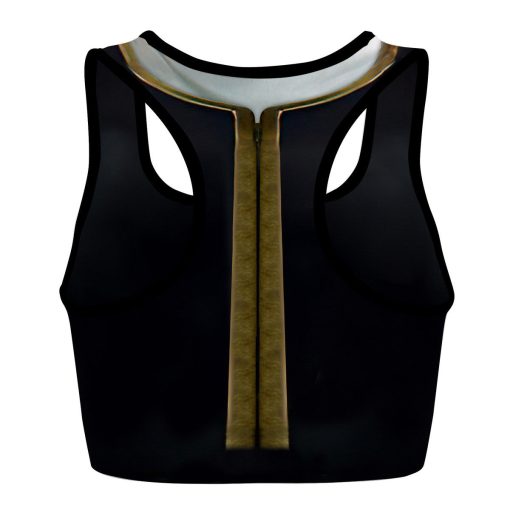 Gearhumans 3D Mighty Morphin White Power Ranger Custom Sport Bra - Image 2