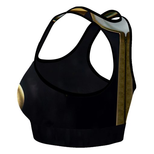 Gearhumans 3D Mighty Morphin White Power Ranger Custom Sport Bra - Image 4