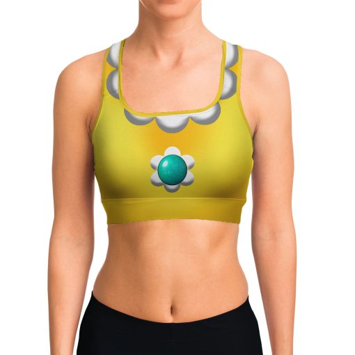 Gearhumans 3D Princess Daisy Custom Sport Bra - Image 5