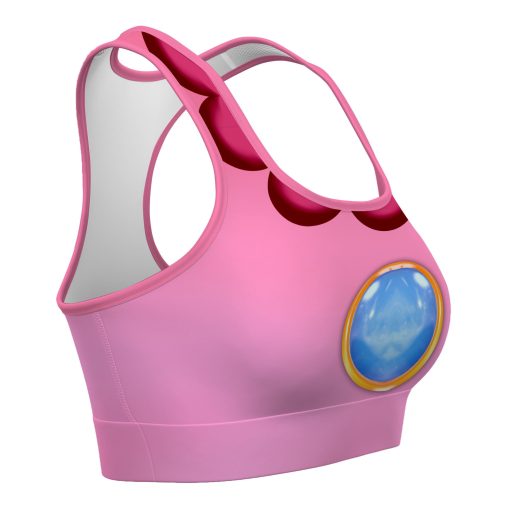 Gearhumans 3D Princess Peach Custom Sport Bra - Image 3