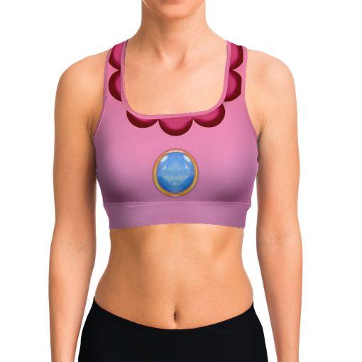 Gearhumans 3D Princess Peach Custom Sport Bra - Image 5