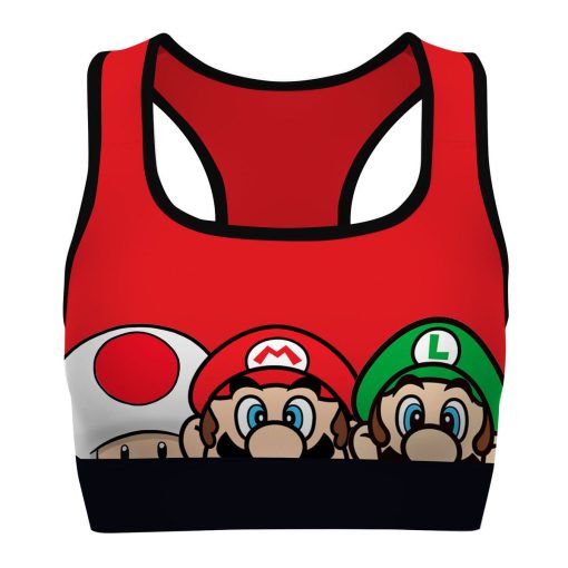 Gearhumans 3D Mario Custom Sport Bra