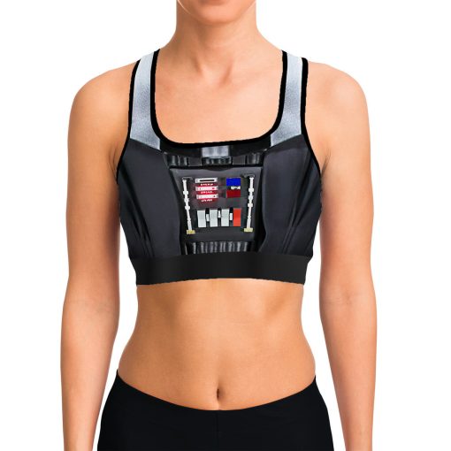 Gearhumans 3D S.W Darth Vader Custom Sport Bra - Image 5