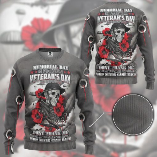 Gearhumans 3D Skull Memorable Day Custom Tshirt Hoodie Apparel - Image 10