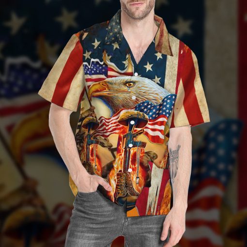 Gearhumans 3D Memorial Day We Will Never Forget Veteran Custom Hawaiian Shirt - Image 5