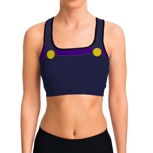 Gearhumans 3D Mario Waluigi Custom Sport Bra - Image 5