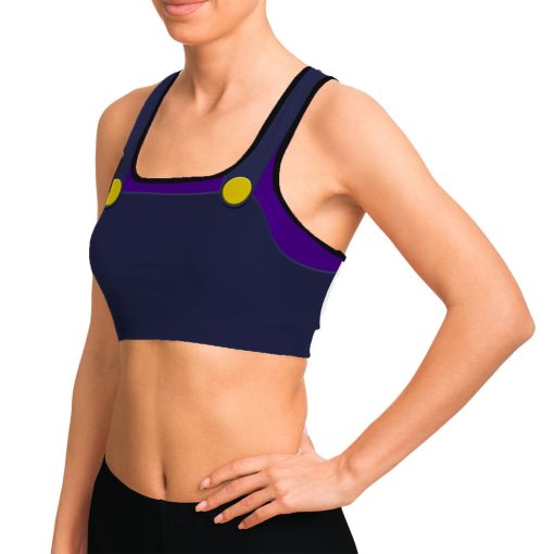 Gearhumans 3D Mario Waluigi Custom Sport Bra - Image 8