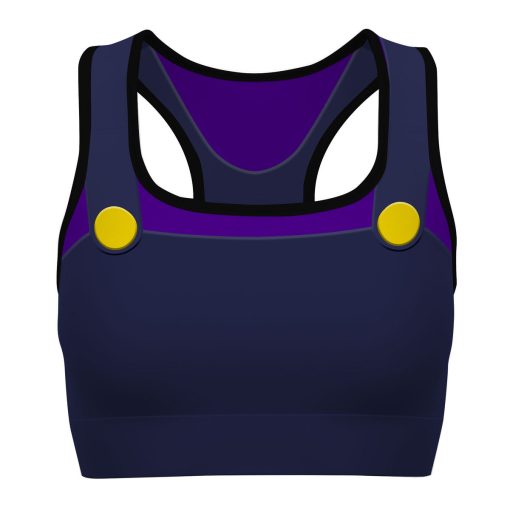 Gearhumans 3D Mario Waluigi Custom Sport Bra