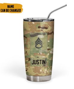 Gearhumans 3D Military Custom Name Tumbler