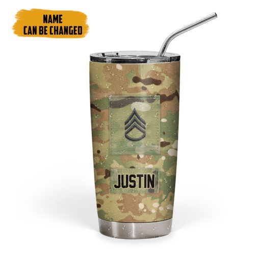 Gearhumans 3D Military Custom Name Tumbler