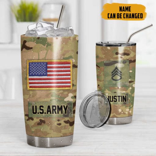 Gearhumans 3D Military Custom Name Tumbler