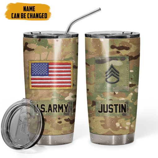 Gearhumans 3D Military Custom Name Tumbler