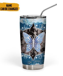 Gearhumans 3D Butterfly Jewelry Custom Name Tumbler