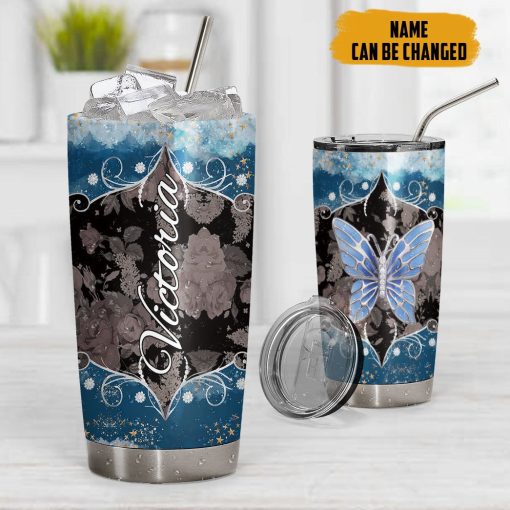 Gearhumans 3D Butterfly Jewelry Custom Name Tumbler - Image 7