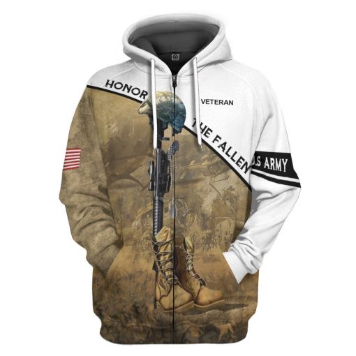Gearhumans 3D Honor The Fallen Custom Tshirt Hoodie Apparel - Image 4