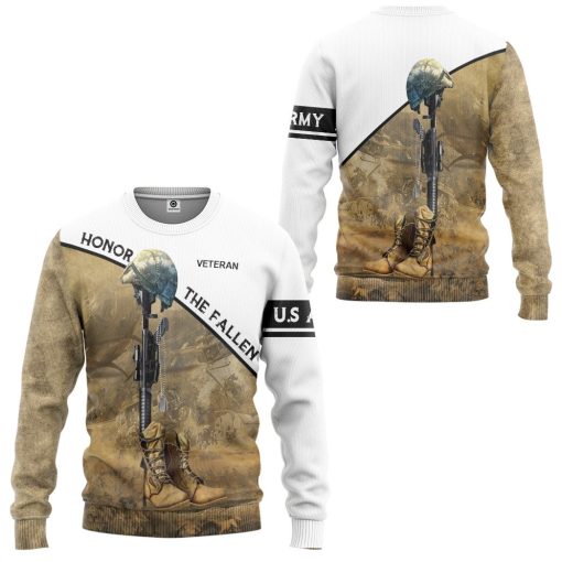 Gearhumans 3D Honor The Fallen Custom Tshirt Hoodie Apparel - Image 6