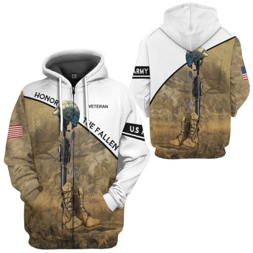 Gearhumans 3D Honor The Fallen Custom Tshirt Hoodie Apparel - Image 8