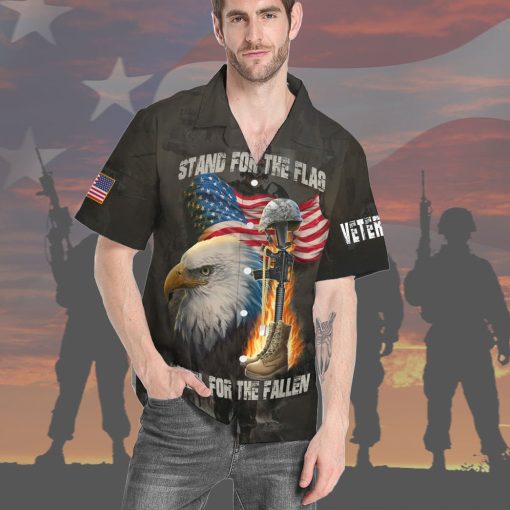 Gearhumans 3D Stand For The Flag Custom Hawaii Shirt - Image 6